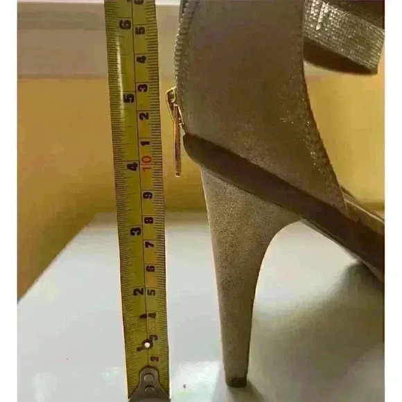 Kenneth Cole Reaction Bella Mea Rhinestone Strappy Heels Brown Size 8.5 - Picture 9 of 11